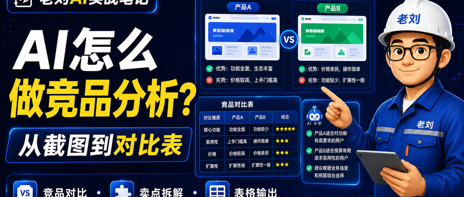 AI 怎么做竞品分析?从截图到对比表