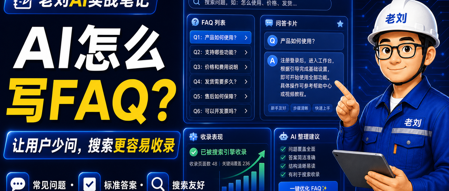 AI 怎么写 FAQ?让用户少问、搜索更容易收录