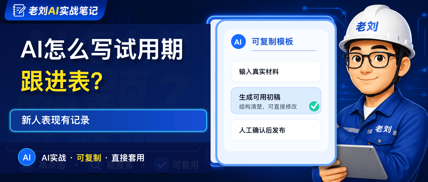 AI 怎么写试用期跟进表?新人表现有记录
