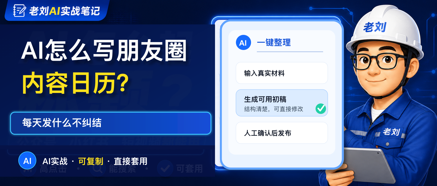 AI 怎么写朋友圈内容日历?每天发什么不纠结