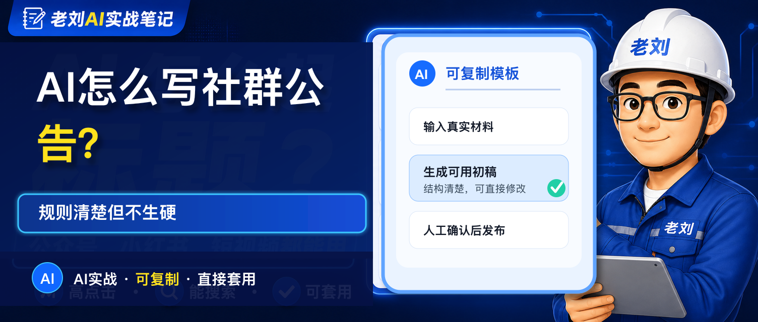 AI 怎么写社群公告?规则清楚但不生硬