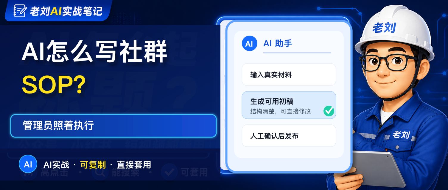 AI 怎么写社群 SOP?管理员照着执行