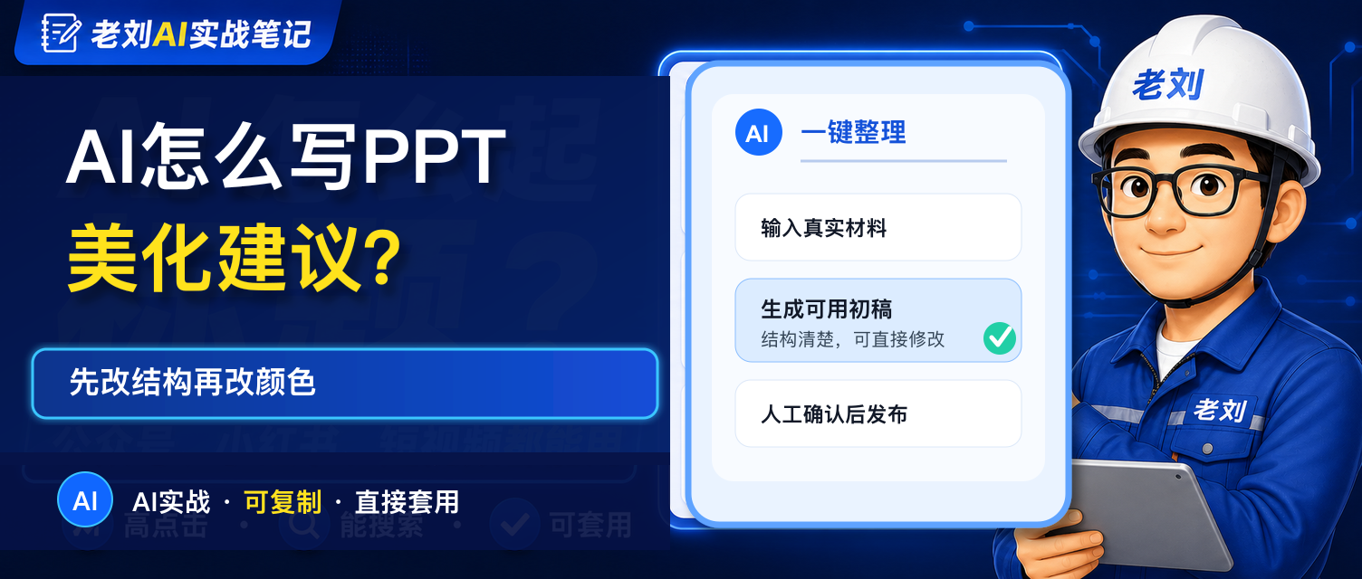 AI 怎么写PPT美化建议?先改结构再改颜色