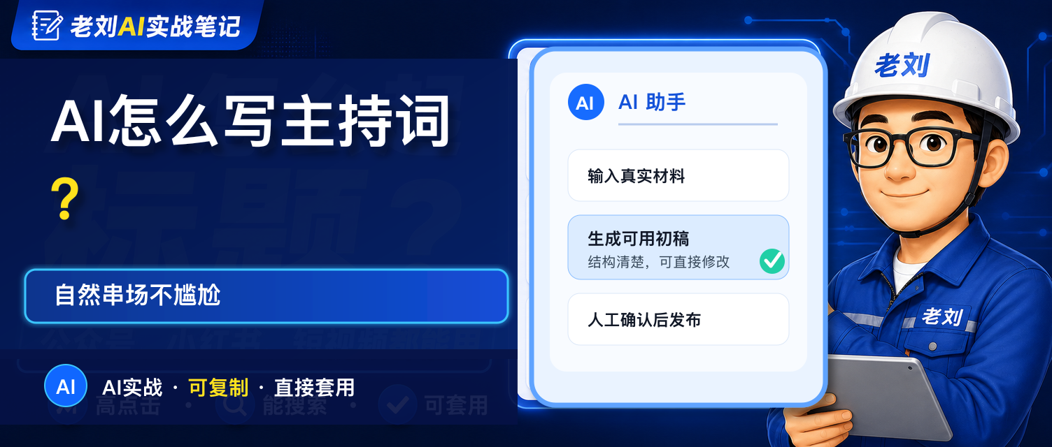 AI 怎么写主持词?自然串场不尴尬