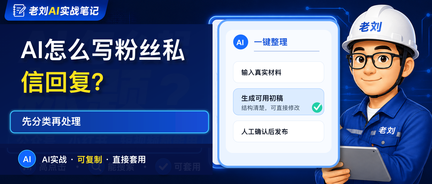 AI 怎么写粉丝私信回复?先分类再处理