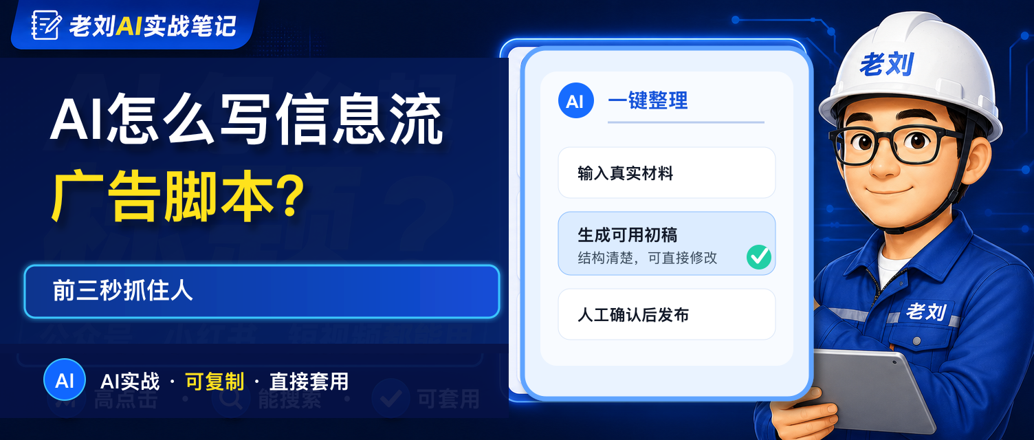 AI 怎么写信息流广告脚本?前三秒抓住人
