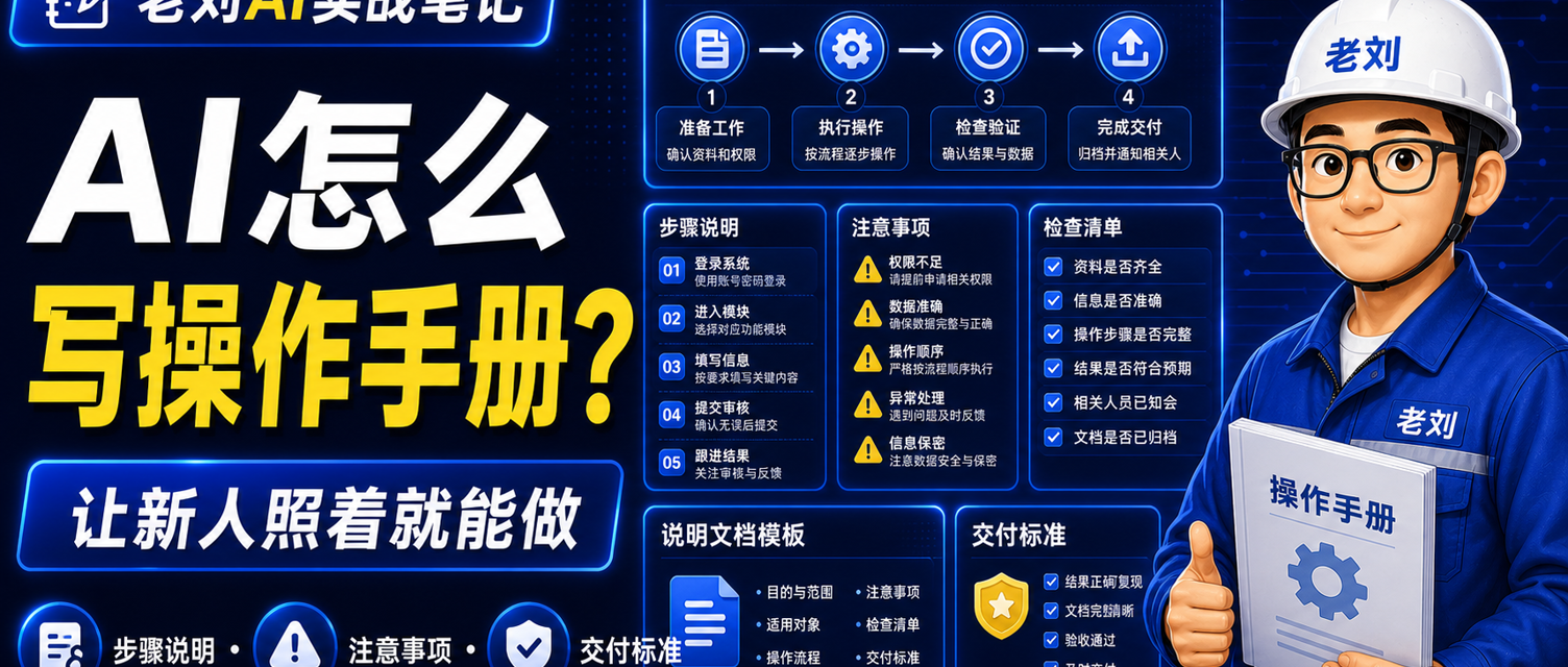 AI 怎么写操作手册?让新人照着就能做