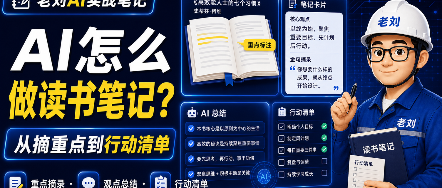 AI 怎么帮我做读书笔记?从摘重点到行动清单