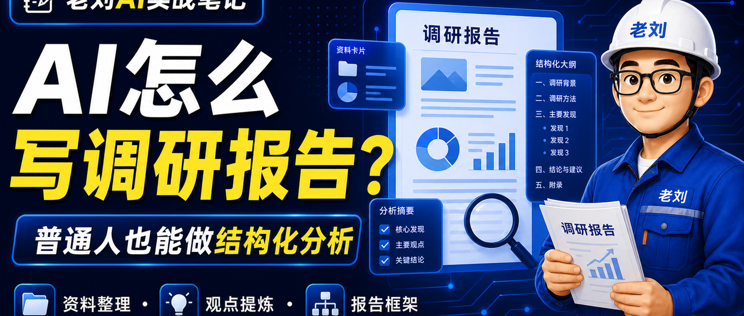 AI 怎么写调研报告?普通人也能做结构化分析