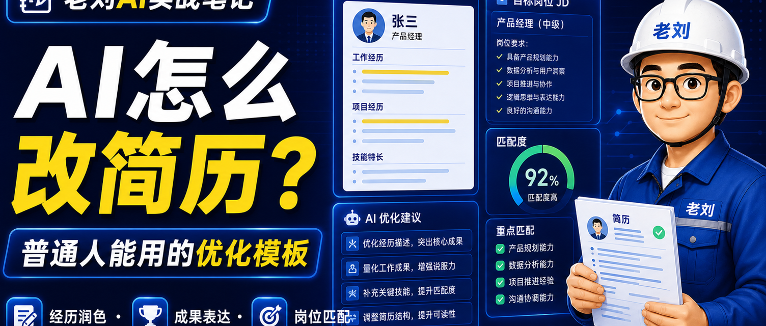 AI 怎么帮我改简历?普通人能用的优化模板