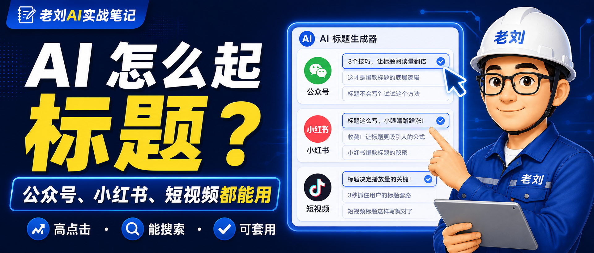 老刘AI实战笔记封面