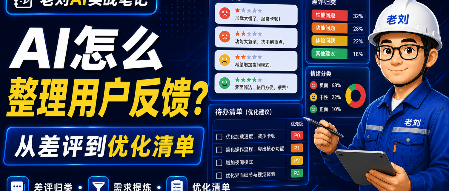 AI 怎么整理用户反馈?从差评到优化清单